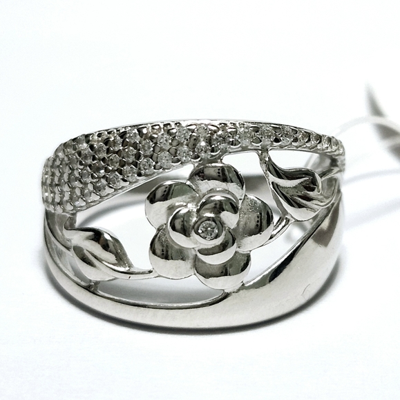 Silver ROSE🌹 ring size 7.5 - Picture 3 of 12